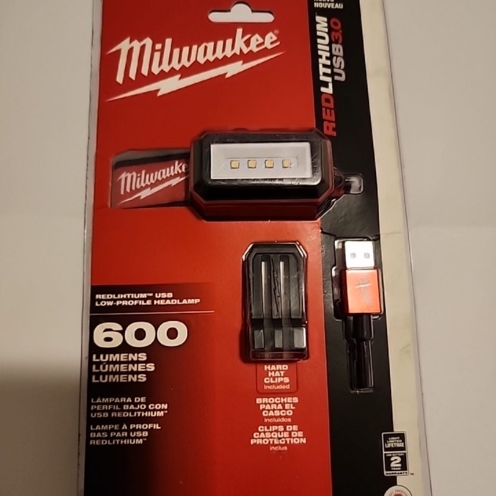 New in Package Milwaukee 2115-21 USB Rechargeable Low-Profile Headlamp
